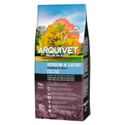 12kg Arquivet Dog Senior & Light droogvoer met kip