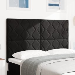 vidaXL Hoofdbord Zwart 144 cm Fluweel
