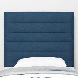 vidaXL LED Hoofdbord met LED-stripverlichting Blauw 90 cm Stof