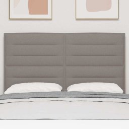 vidaXL LED Hoofdbord met LED-stripverlichting Taupe 144 cm Stof