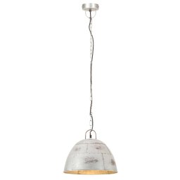 vidaXL Hanglamp industrieel vintage rond 25 W E27 31 cm zilverkleurig