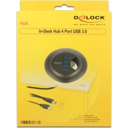 Delock In-Desk Hub 4 Port USB 5 Gbps