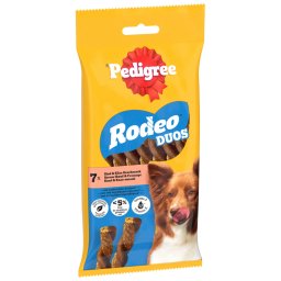 10x 7st Pedigree Rodeo Duos Rundvlees en Kaas Hondensnacks