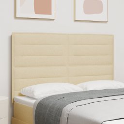 vidaXL Hoofdbord Crème 144 cm Stof