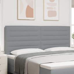 vidaXL Hoofdbord Lichtgrijs 200 cm Stof