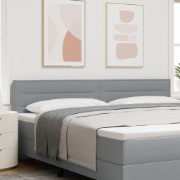 vidaXL Hoofdbord Lichtgrijs 200 cm Stof