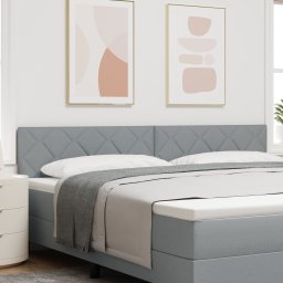 vidaXL Hoofdbord Lichtgrijs 200 cm Stof