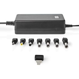 Nedis Universele AC-Stroomadapter - 36 W - 5 - 24 V DC - 1.80 m - 2.4 - 3.0 A - 7 plug(s) - Zwart