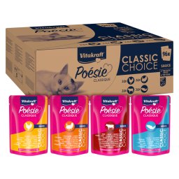 96x 85g Vitakraft Poésie Classic Sauce Gemengd Pakket Kattenvoer Nat