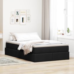vidaXL Opslag bed met matras met matras Zwart 120 x 200 cm Polyester