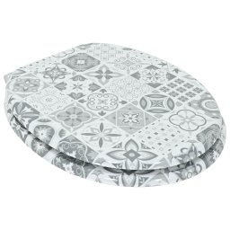 vidaXL Zachte sluit toiletbril 2 st Blauw en Wit Porselein 44 x 38 cm