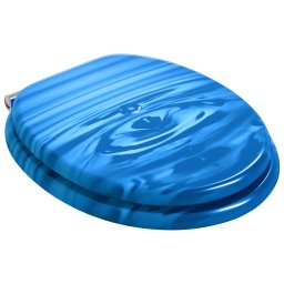 vidaXL Zachte sluit toiletbril 2 st Blauwe Druppel 44 x 38 cm