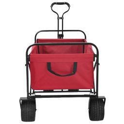 vidaXL Vouwbare winkelwagentje met remmen Rood 89 x 63 x 96 cm