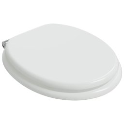 vidaXL Zachte sluit toiletbril Wit 44 x 38 cm MDF-plaat