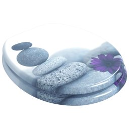 vidaXL Zachte sluit toiletbril Grijs 44 x 38 cm MDF-plaat