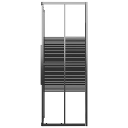 vidaXL Douchecabine strepen 80x80x180 cm ESG zwart