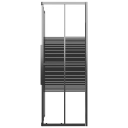 vidaXL Douchecabine strepen 90x70x180 cm ESG zwart