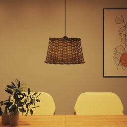 vidaXL Plafondlampenkap Ø45x28 cm wicker bruin