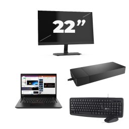 Lenovo ThinkPad X395 - AMD Ryzen 5 PRO 3500U - 13 inch - 8GB RAM - 256GB SSD - Windows 11 Home + 1x 22 inch Monitor