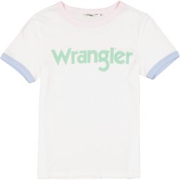 WRANGLER- Maat L - RINGER TEE REAL WHITE