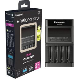 Panasonic Eneloop Pro Snelle Charger Met LCD Display - BQ-CC65E - zwart