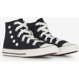 Schoenen Converse Chuck Taylor All Star Hi Beads- Baby Zwart/wit Unisex 29