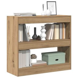 vidaXL Boekenkast/kamerscherm 80x30x72 cm artisanaal eikenkleur