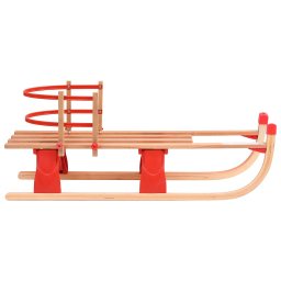 vidaXL Sneeuwslee met rugleuning inklapbaar 119 cm hout
