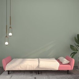 vidaXL Slaapbank 2-zits fluweel roze