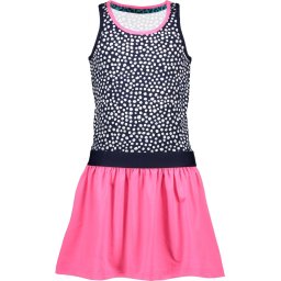 B-nosy - Maat 110 - Meisjes Jurk - dots space blue