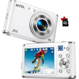 Nitel Digitale Camera 4K Full HD - Fototoestel - Fotocamera - Compact Camera - Vlog Camera - Voor Ki