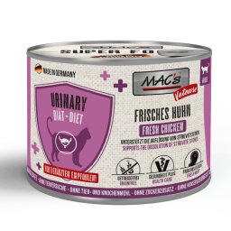 Voordeelverpakking 24x 200g MAC's Cat Vetcare Urinary vers kip natvoer voor katten