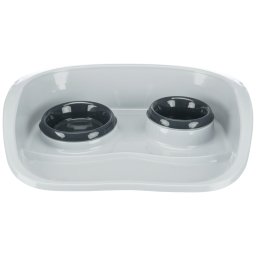 Trixie bowl set, kunststof - 0.25l, ø9cm & 0.3l, ø11cm/46x11x30 hond