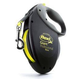 Hondenriem flexi Giant Professional 10m zwart/neon geel
