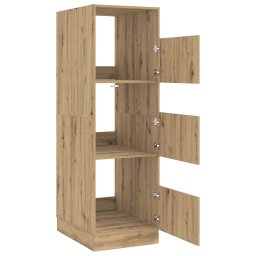 vidaXL Wasmeubel Artisan Eiken 50 x 68 x 162 cm Bewerkt hout