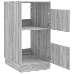 vidaXL Wasmeubel met opslag Grijs Sonoma 50 x 68 x 102 cm Bewerkt hout