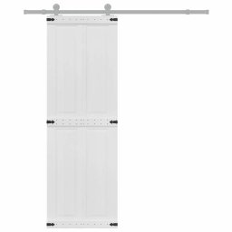 vidaXL Schuifdeur CORONA 70 x 210 cm Massief grenenhout Wit