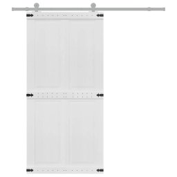 vidaXL Schuifdeur CORONA 100 x 210 cm Massief grenenhout Wit