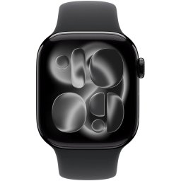Apple Watch Series 11 GPS 42mm Jet Black Aluminium Case met Black Sport Band - S/M Smartwatch Zwart