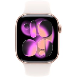 Apple Watch Series 11 GPS 42mm Rose Gold Aluminium Case met Light Blush Sport Band - S/M Smartwatch Roze
