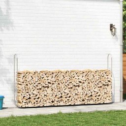 vidaXL Haardhoutrek 300x25x150 cm gegalvaniseerd staal