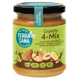 TerraSana Gemengde Notenpasta Crunchy 4-Mix