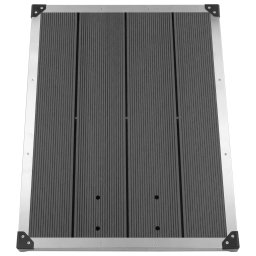 vidaXL Buitendouchebak 80x62 cm HKC roestvrij staal grijs
