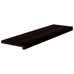 vidaXL Traptreden 2 st 90x30x2 cm massief eikenhout bruin-zwart