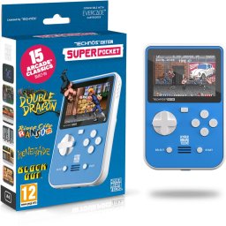 Technos - Super Pocket gaming handheld - 15 games - USB-C opladen - 5-uur speeltijd