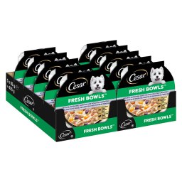 Voordeelpakket:40x85g Cesar Fresh Bowls eend in saus natvoer voor honden