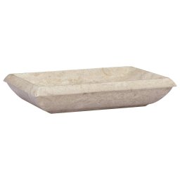 vidaXL Gootsteen 50x35x10 cm marmer crèmekleurig