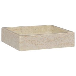 vidaXL Gootsteen 40x40x10 cm marmer crèmekleurig