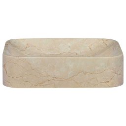 vidaXL Gootsteen 40x40x10 cm marmer crèmekleurig