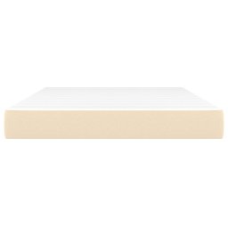 vidaXL Pocketveringmatras medium 140x190x20 cm stof crèmekleurig